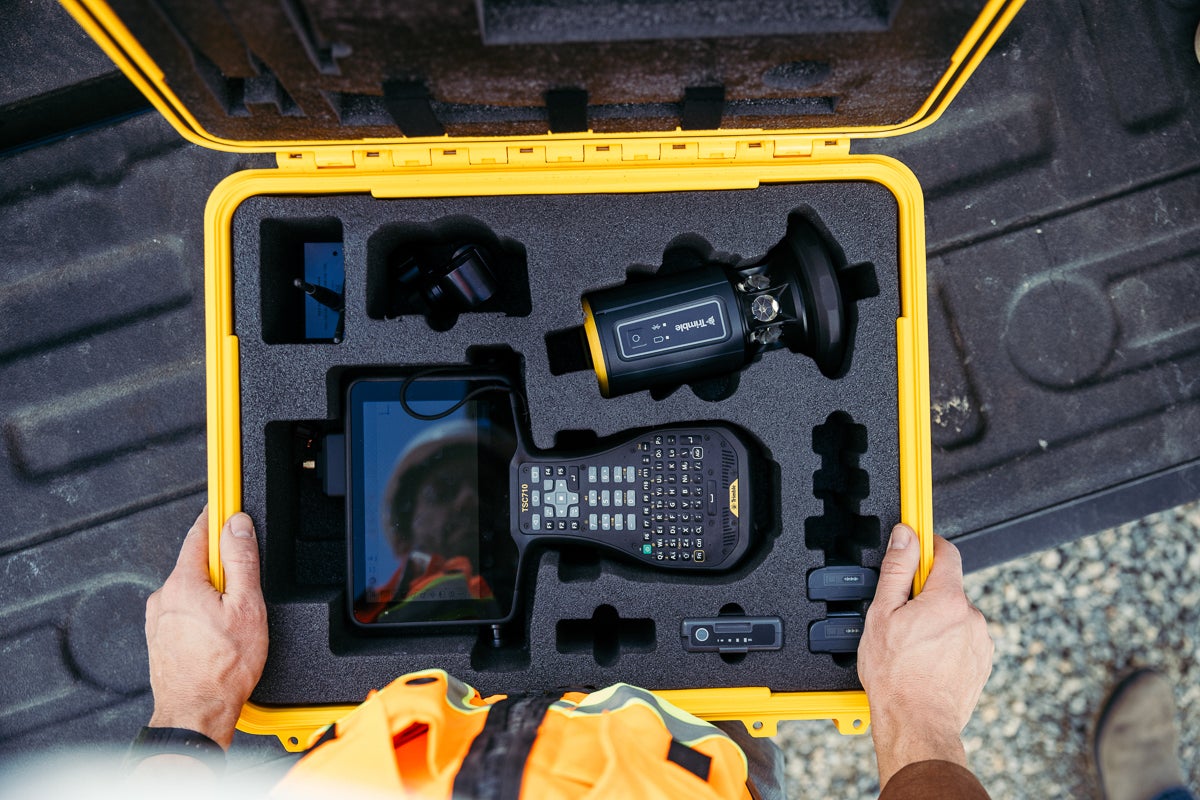 Trimble ST30 and tablet in protective case